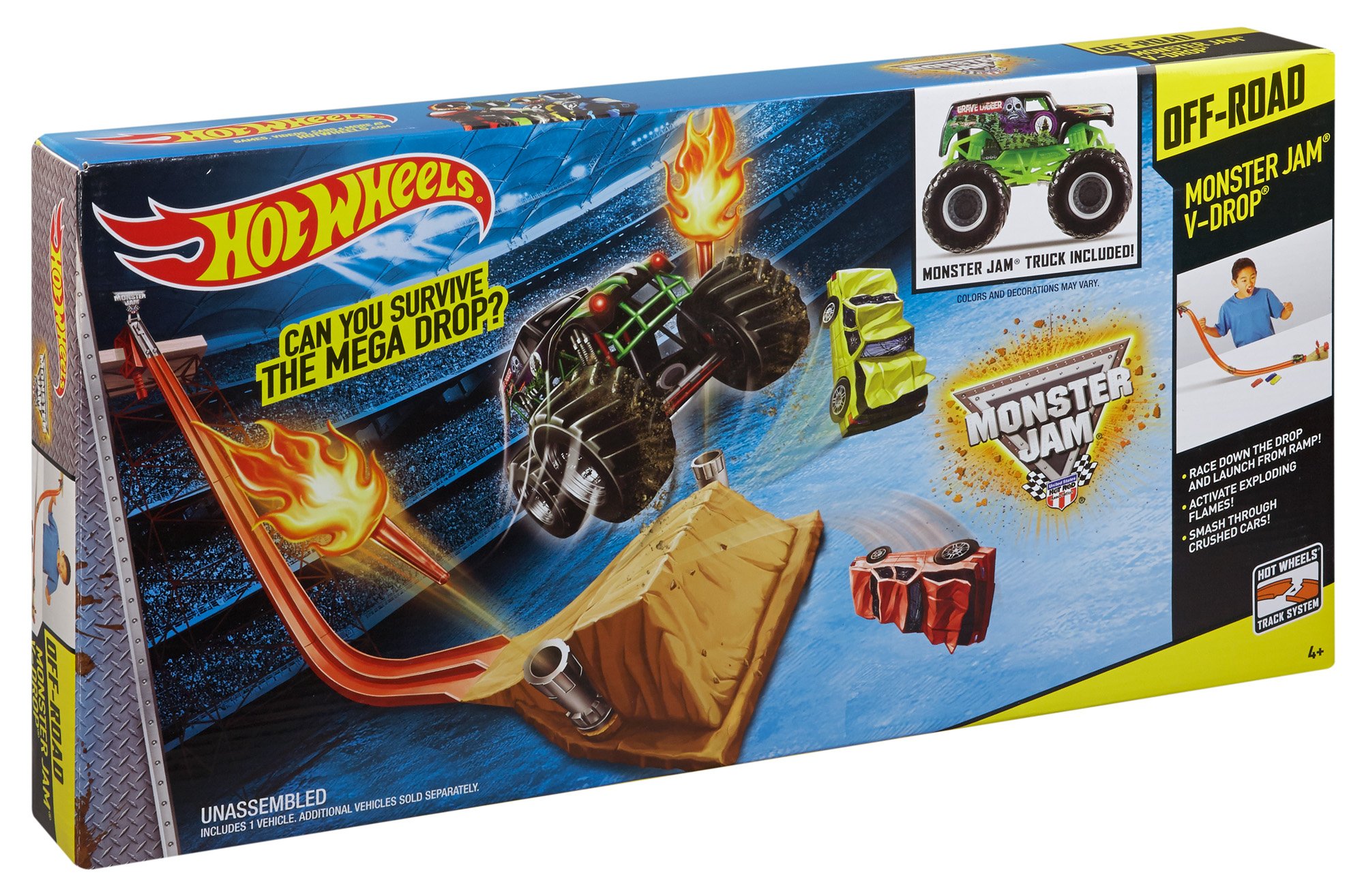 Hot Wheels Monster Jam V-Drop Track Set : Amazon.sg: Toys